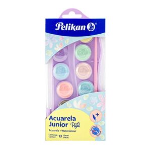 ACUARELA JUNIOR PELIKAN C/13PZ COLORES PASTEL