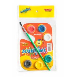 ACUARELAS PALETA C/6PZ BACO