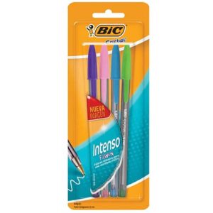 BOLIGRAFO BIC CRISTAL INTENSO FASHION SURTIDO C/4PZ