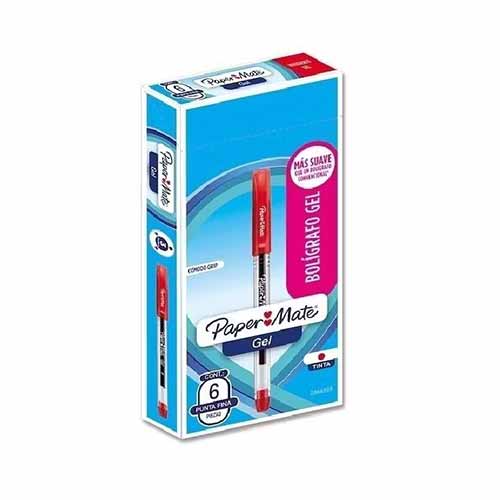 BOLIGRAFO GEL PAPER MATE P.FINO C/6PZ ROJO