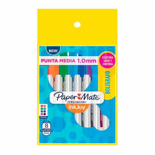 BOLIGRAFO INKJOY PAPER MATE BOLSA C/8PZ