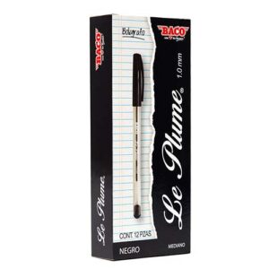 BOLIGRAFO LE PLUME BACO C/12PZ NEGRO