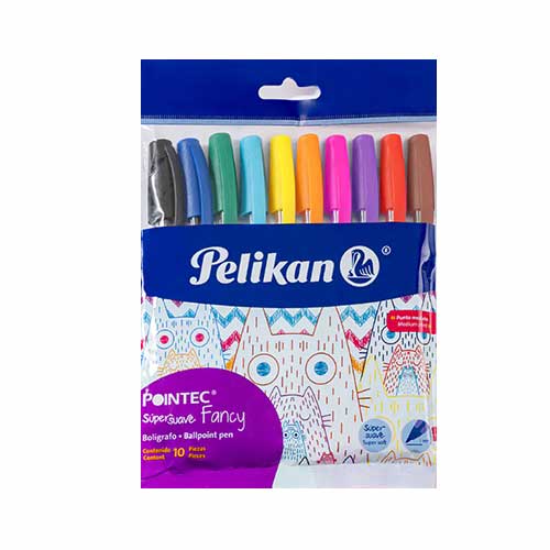 BOLIGRAFO PELIKAN POINTEC C/10PZ COLORES SURTIDOS