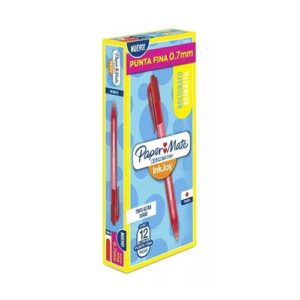 BOLIGRAFO RETRACTIL P.FINO PAPER MATE CAJA C/12PZ ROJO