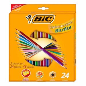 COLORES BIC BICOLOR C/24PZ