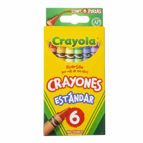 CRAYONES STANDARD C/6PZ CRAYOLA