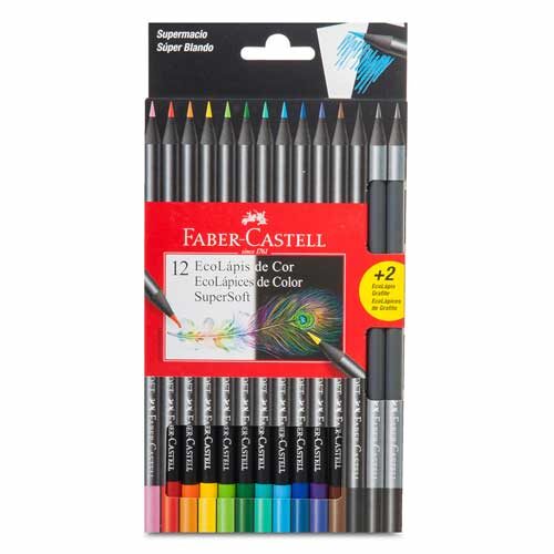 ECOLAPIZ DE COLOR SUPERSOFT FABER CASTEL LARGOS C/12PZ