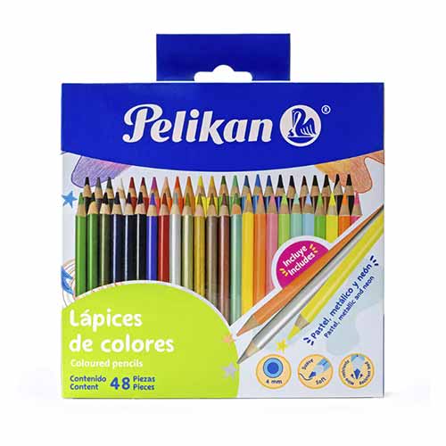 LAPICES DE COLORES PELIKAN CAJA C/48PZ