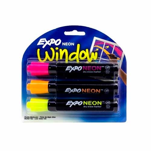 MARCADOR EXPO P/PIZARRON C/3PZ NEON