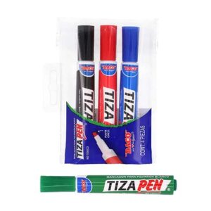MARCADOR P/PIZARRON BACO PLASTICO C/4PZ COLORES
