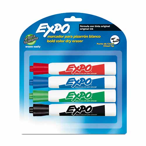 MARCADOR P/PIZARRON EXPO ESTUCHE C/4PZ