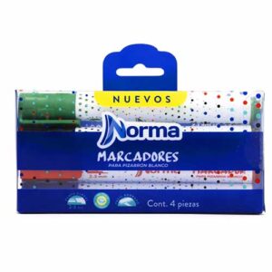 MARCADOR P/PIZARRON NORMA ESTUCHE C/4PZ