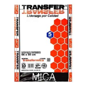 MICA ADHESIVA TRANSFER EN FRIO 66X50 C/10PZ