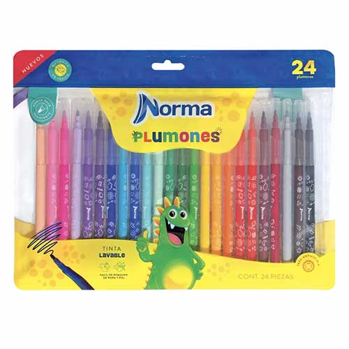 PLUMONES LAVABLES NORMA C/24PZ
