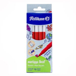 PLUMONES PELIKAN MARKANA C/12PZ ROJO